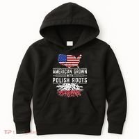 American Grown Polish Roots Pride Poland Kids Hoodie thumb 0