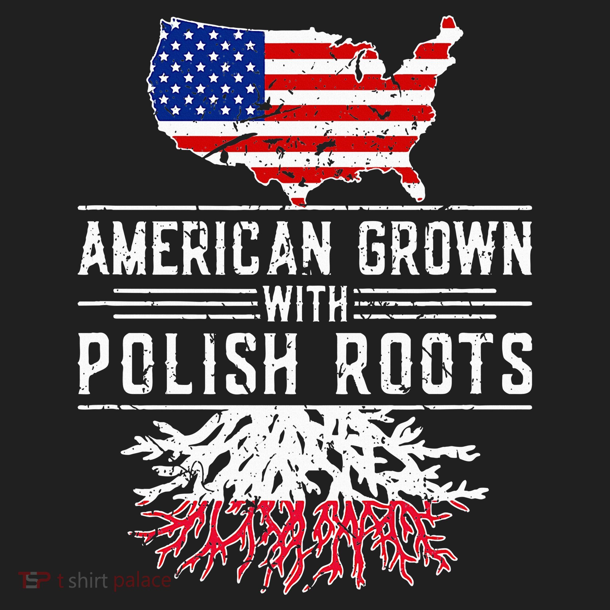 American Grown Polish Roots Pride Poland Kids Long Sleeve Plaid Pajama Set