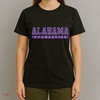 Alabama Gymnastics Purple Vintage Text T-Shirt thumb 4