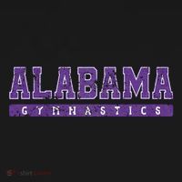Alabama Gymnastics Purple Vintage Text T-Shirt thumb 7