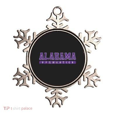 Alabama Gymnastics Purple Vintage Text Ornament