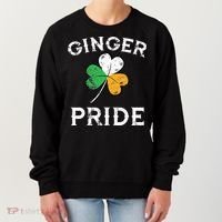 Awesome Ginger Pride St Patricks Day Irish Flag Clover Women's Sweatshirt thumb 0