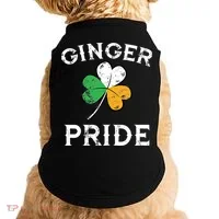 Awesome Ginger Pride St Patricks Day Irish Flag Clover Doggie Tank thumb 0