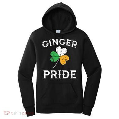 Awesome Ginger Pride St Patricks Day Irish Flag Clover Women's Hoodie