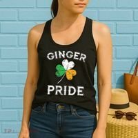 Awesome Ginger Pride St Patricks Day Irish Flag Clover Women's Tank Top thumb 2