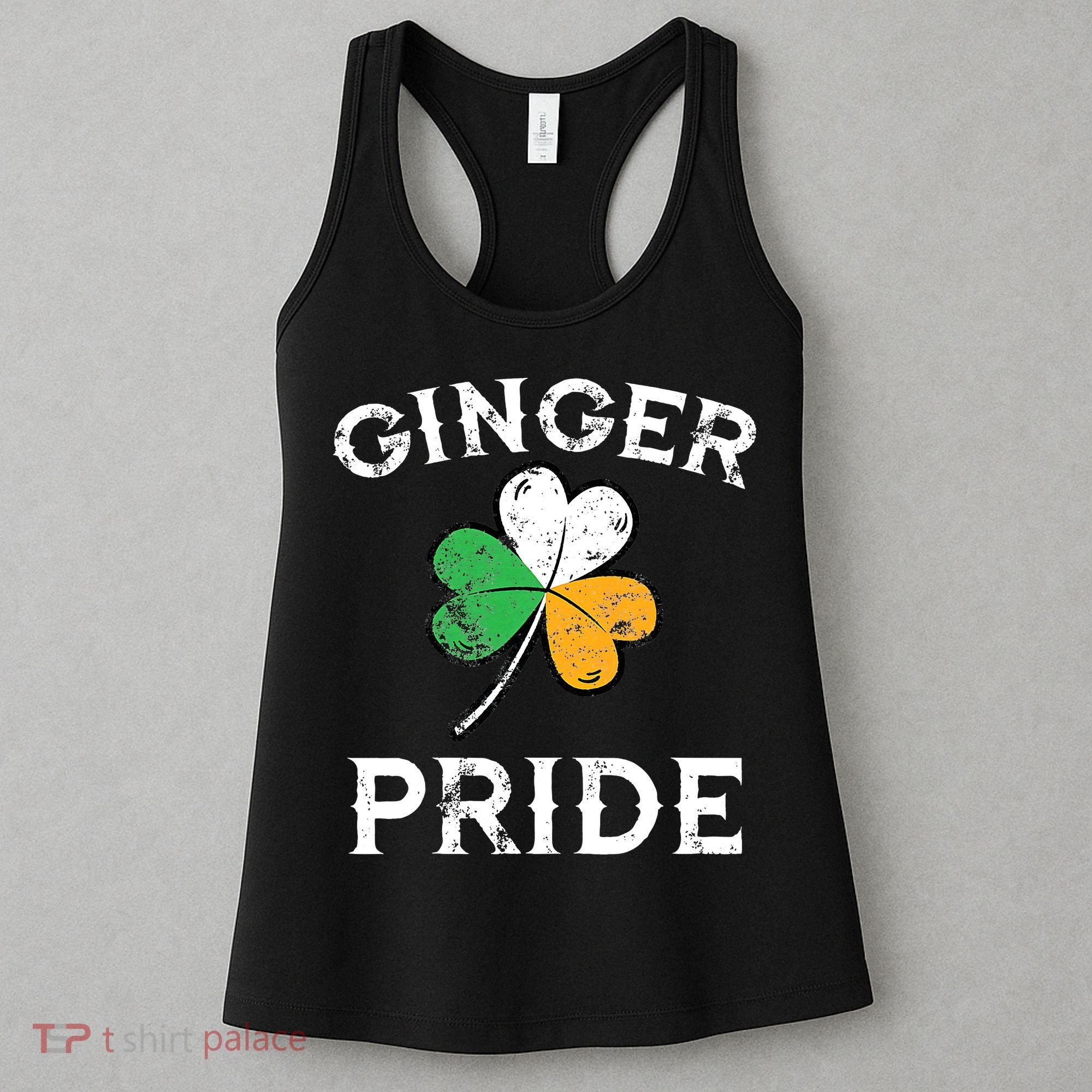 Awesome Ginger Pride St Patricks Day Irish Flag Clover Women's Tank Top