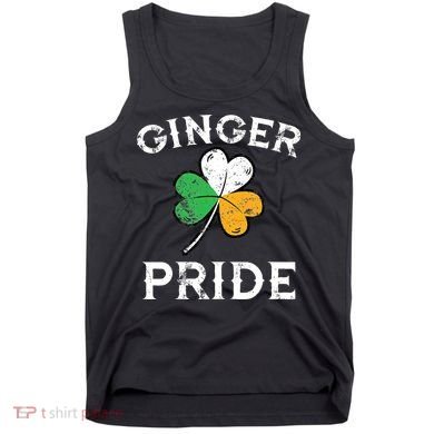 Awesome Ginger Pride St Patricks Day Irish Flag Clover Tank Top