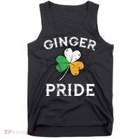Awesome Ginger Pride St Patricks Day Irish Flag Clover Tank Top thumb 0