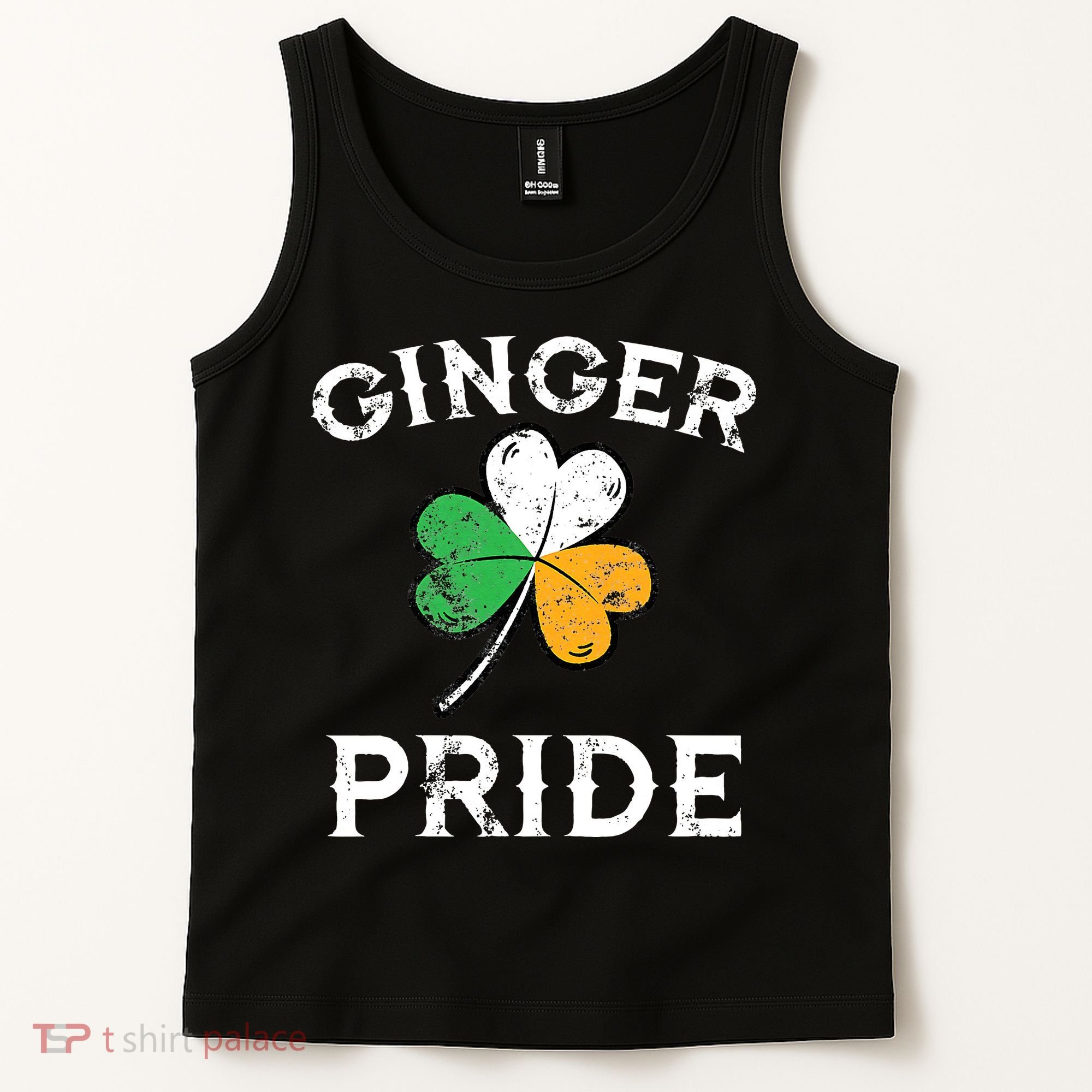 Awesome Ginger Pride St Patricks Day Irish Flag Clover Tank Top