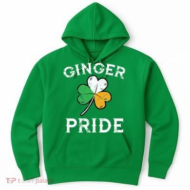 Awesome Ginger Pride St Patricks Day Irish Flag Clover Hoodie