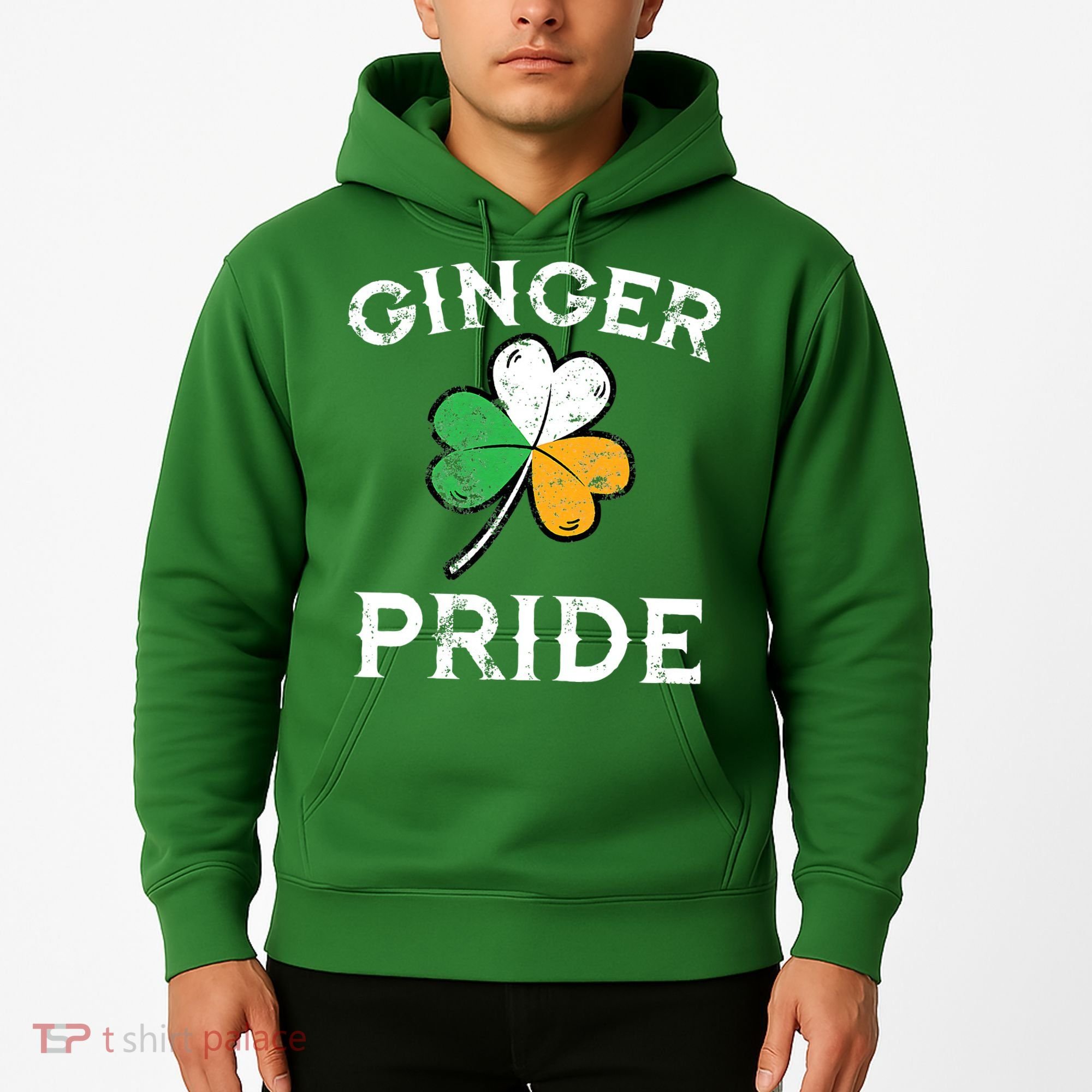 Awesome Ginger Pride St Patricks Day Irish Flag Clover Hoodie