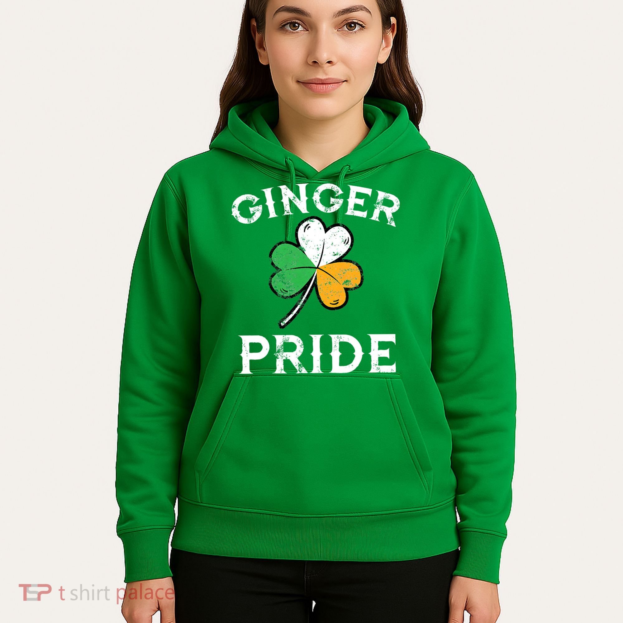 Awesome Ginger Pride St Patricks Day Irish Flag Clover Hoodie