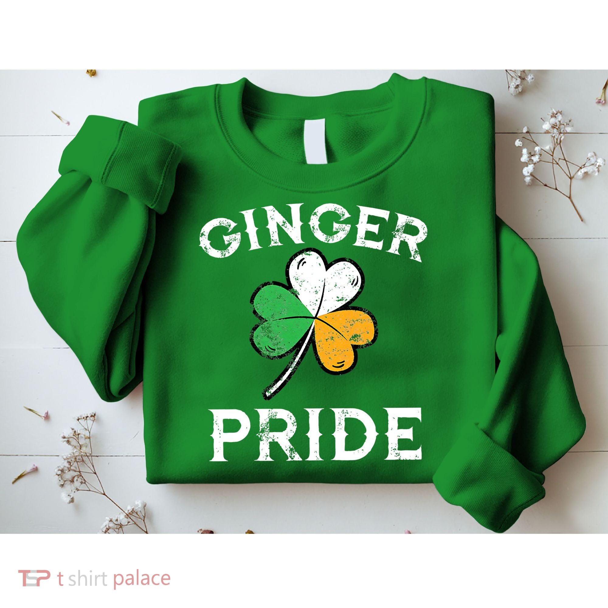 Awesome Ginger Pride St Patricks Day Irish Flag Clover Sweatshirt