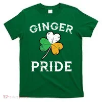 Awesome Ginger Pride St Patricks Day Irish Flag Clover T-Shirt thumb 0