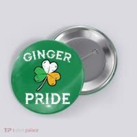 Awesome Ginger Pride St Patricks Day Irish Flag Clover Button thumb 0