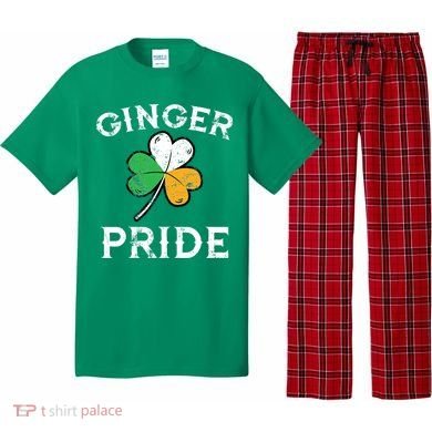 Awesome Ginger Pride St Patricks Day Irish Flag Clover Pajama Set