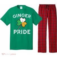 Awesome Ginger Pride St Patricks Day Irish Flag Clover Pajama Set thumb 0