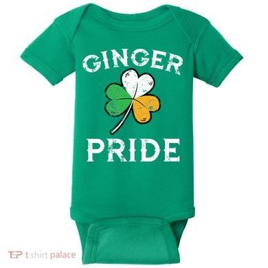 Awesome Ginger Pride St Patricks Day Irish Flag Clover Baby Bodysuit