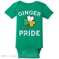 Awesome Ginger Pride St Patricks Day Irish Flag Clover Baby Bodysuit thumb 0