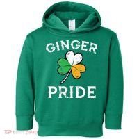 Awesome Ginger Pride St Patricks Day Irish Flag Clover Toddler Hoodie thumb 0