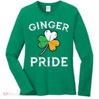 Awesome Ginger Pride St Patricks Day Irish Flag Clover Women's Long Sleeve Shirt thumb 0