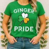 Awesome Ginger Pride St Patricks Day Irish Flag Clover Women's T-Shirt thumb 2