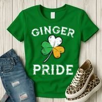Awesome Ginger Pride St Patricks Day Irish Flag Clover Women's T-Shirt thumb 3