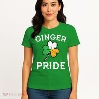 Awesome Ginger Pride St Patricks Day Irish Flag Clover Women's T-Shirt thumb 4