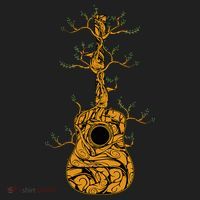Acoustic Guitar Player Tree Nature Life Guitarist Musician Beanie thumb 2