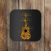 Acoustic Guitar Player Tree Nature Life Guitarist Musician Coaster thumb 0