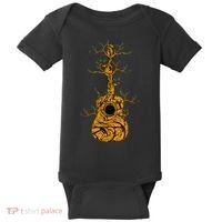 Acoustic Guitar Player Tree Nature Life Guitarist Musician Baby Bodysuit thumb 0