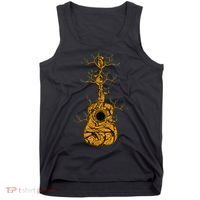 Acoustic Guitar Player Tree Nature Life Guitarist Musician Tank Top thumb 0