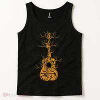 Acoustic Guitar Player Tree Nature Life Guitarist Musician Tank Top thumb 2