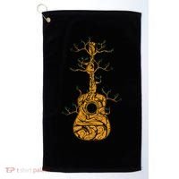 Acoustic Guitar Player Tree Nature Life Guitarist Musician Golf Towel thumb 0