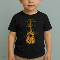 Acoustic Guitar Player Tree Nature Life Guitarist Musician Toddler T-Shirt thumb 2