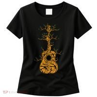 Acoustic Guitar Player Tree Nature Life Guitarist Musician Women's T-Shirt thumb 0