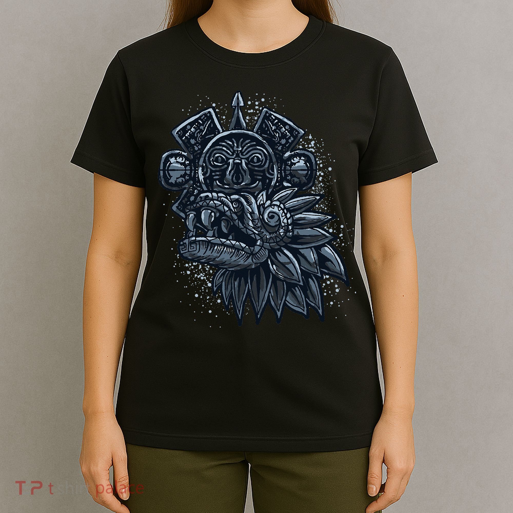 Aztec God Quetzalcoatl Cool Snake Dragon Inca Maya T-Shirt