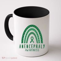 Anencephaly Green Rainbow Ribbon Awareness Month Gift Coffee Mug thumb 0