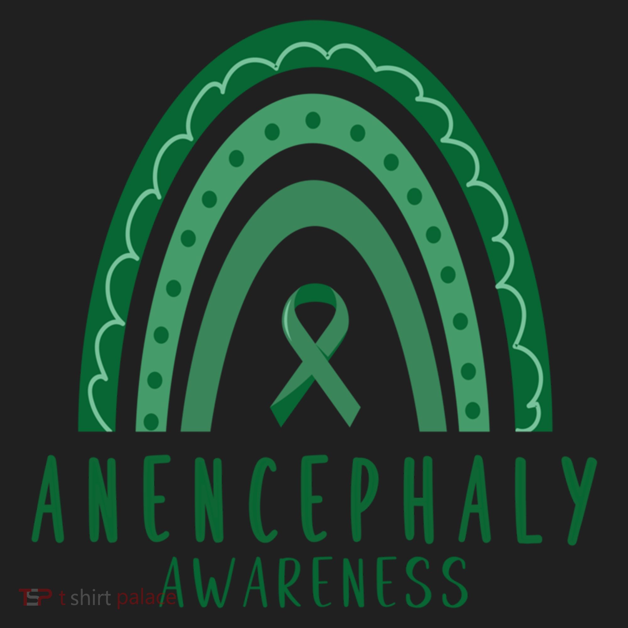 Anencephaly Green Rainbow Ribbon Awareness Month Gift Beanie