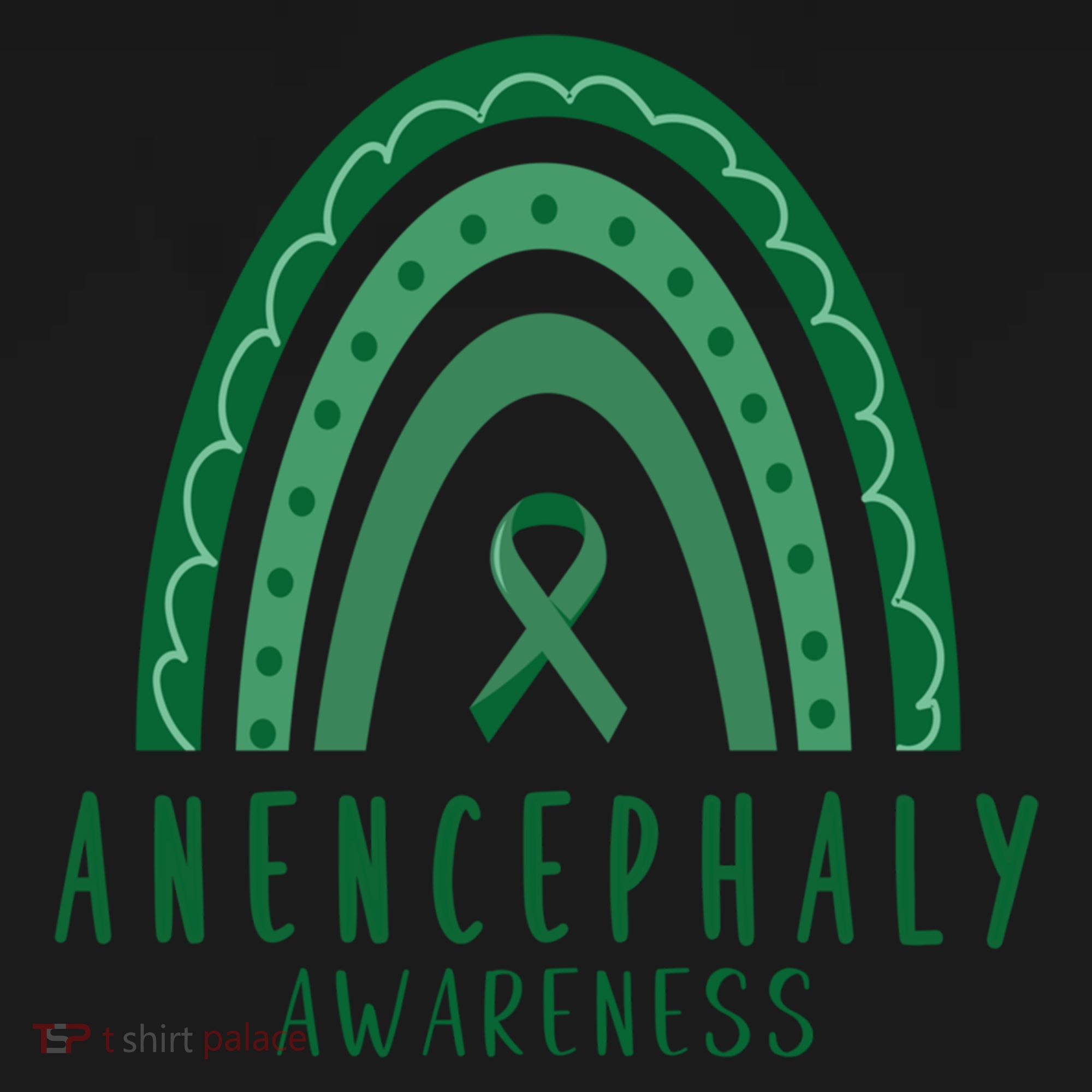 Anencephaly Green Rainbow Ribbon Awareness Month Gift Women's Hoodie