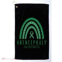 Anencephaly Green Rainbow Ribbon Awareness Month Gift Golf Towel thumb 0