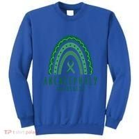 Anencephaly Green Rainbow Ribbon Awareness Month Gift Sweatshirt thumb 0