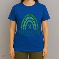 Anencephaly Green Rainbow Ribbon Awareness Month Gift T-Shirt thumb 4