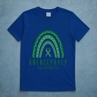 Anencephaly Green Rainbow Ribbon Awareness Month Gift T-Shirt thumb 5