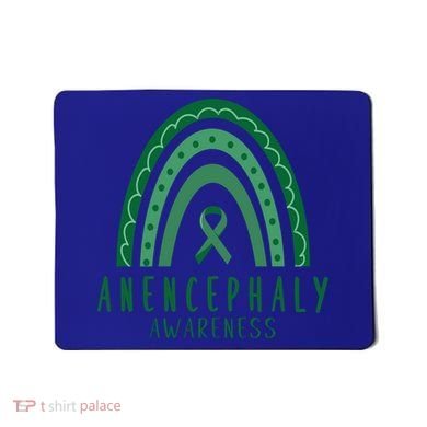 Anencephaly Green Rainbow Ribbon Awareness Month Gift Mousepad
