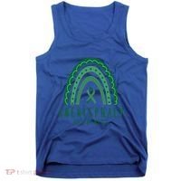 Anencephaly Green Rainbow Ribbon Awareness Month Gift Tank Top thumb 0