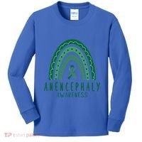 Anencephaly Green Rainbow Ribbon Awareness Month Gift Kids Long Sleeve Shirt thumb 0