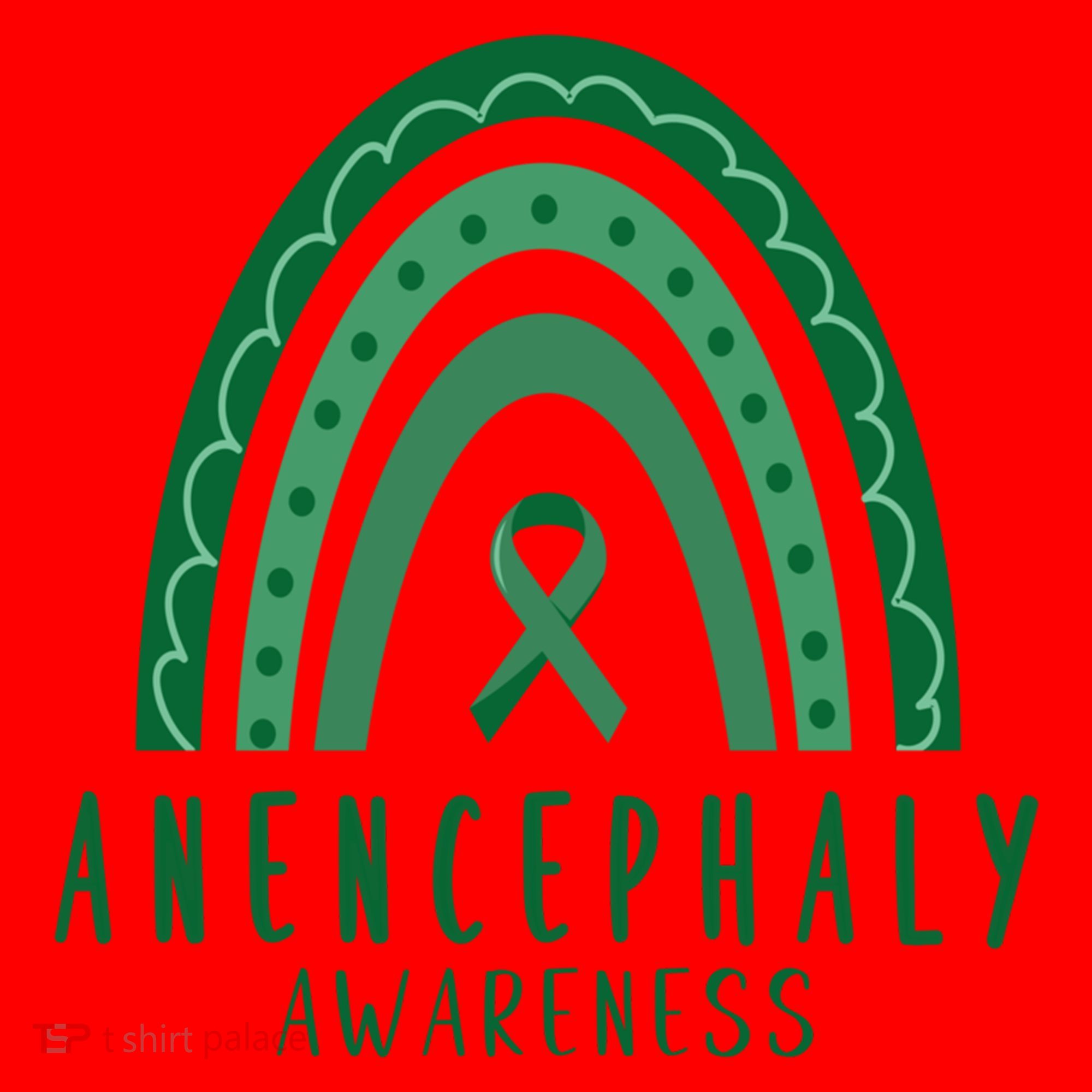 Anencephaly Green Rainbow Ribbon Awareness Month Gift Santa Hat