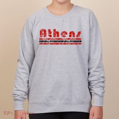Athens Georgia Retro Three Stripe Weathered Women's Sweatshirt