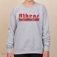 Athens Georgia Retro Three Stripe Weathered Women's Sweatshirt thumb 0